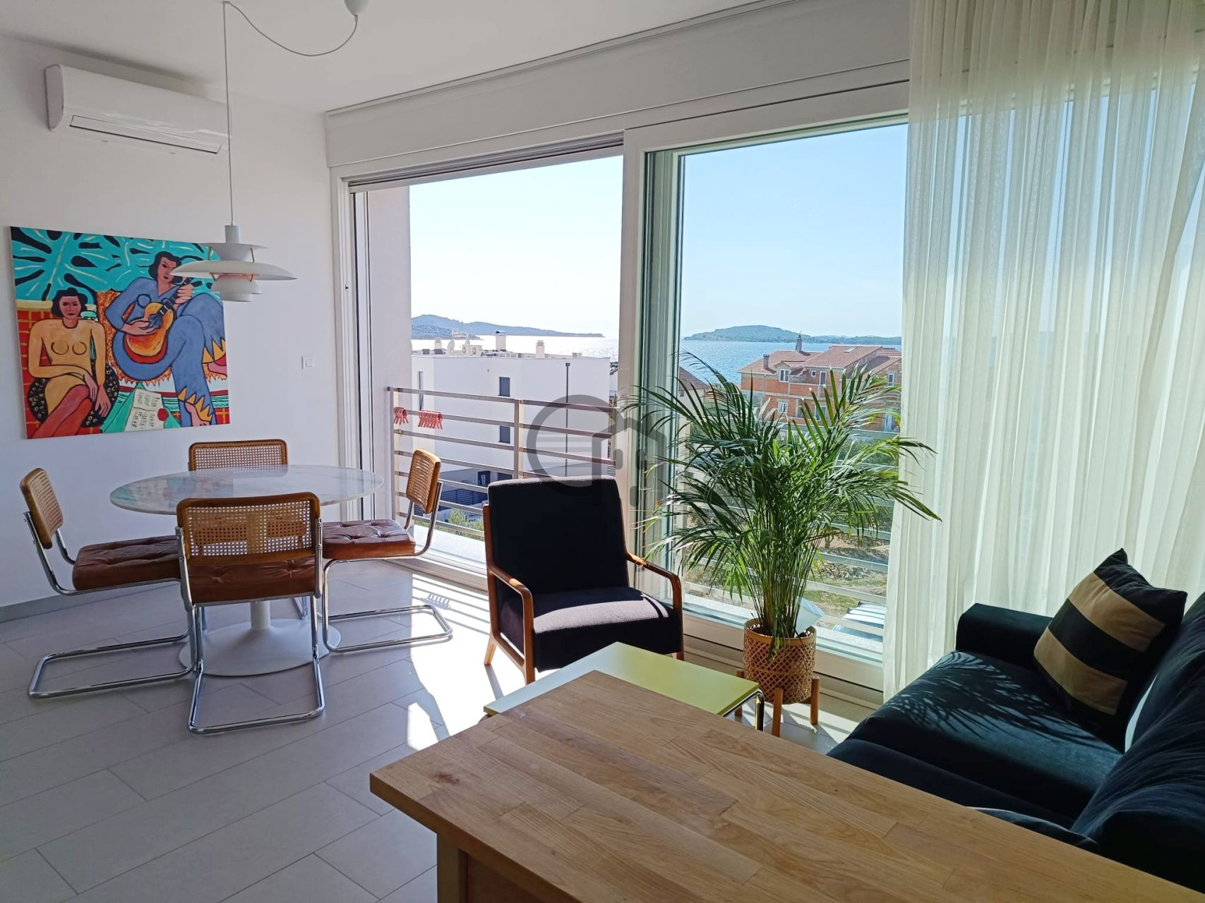Sale- Beautiful Apartment with Sea View in the Center of Žaborić, Dalmatia